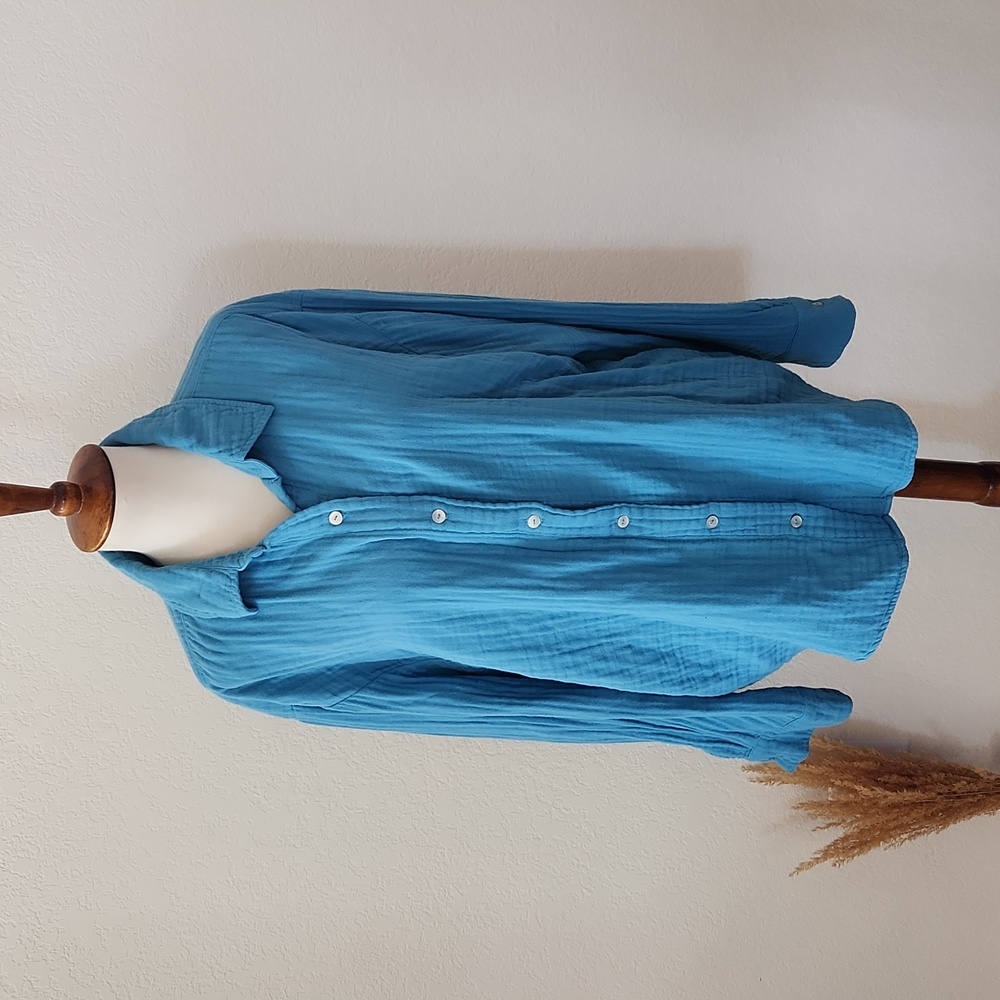 DONNI. Blue Button Down Shirt